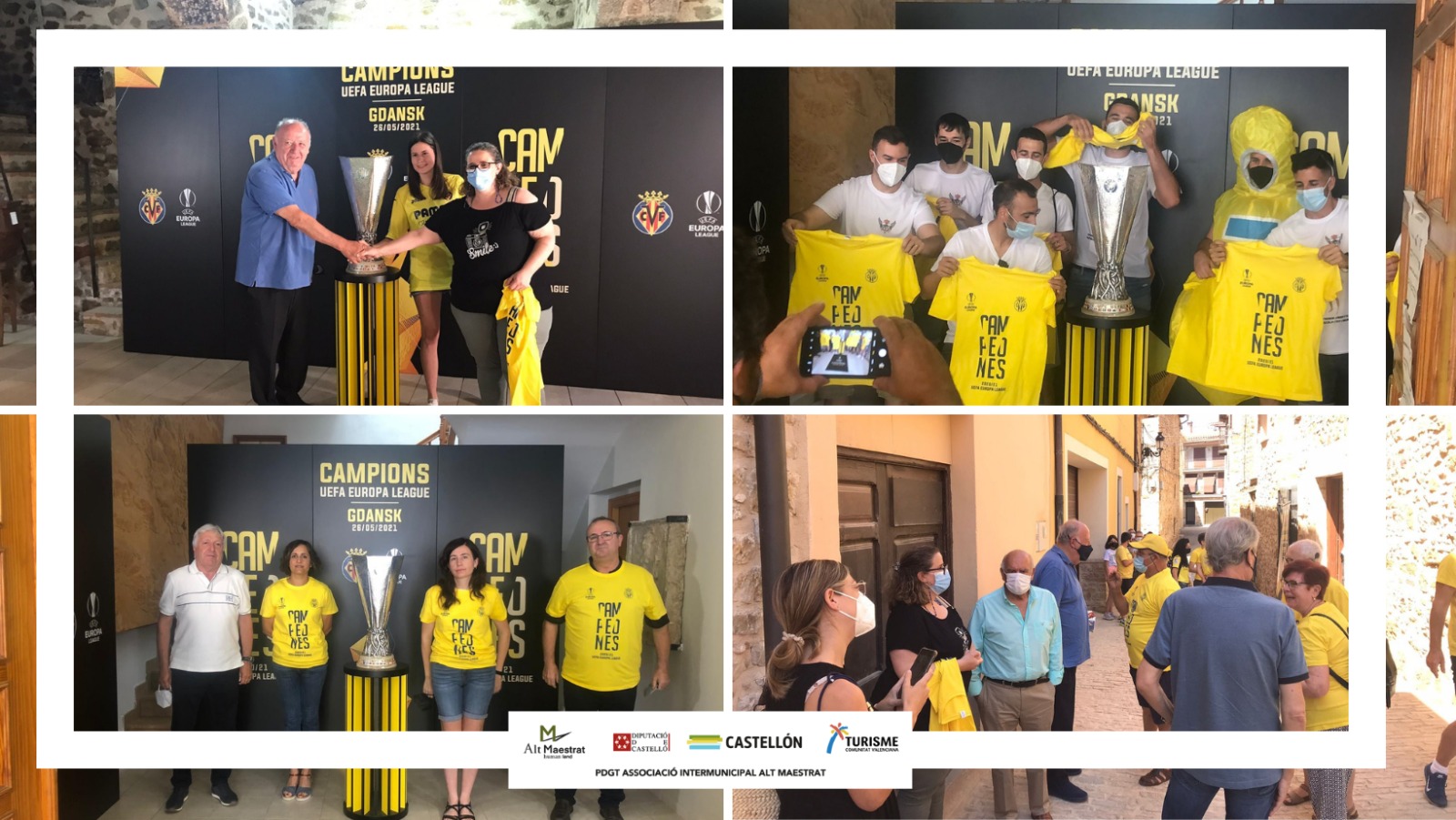 La copa de la Europa League del Villarreal CF, expuesta y admirada en Alt Maestrat